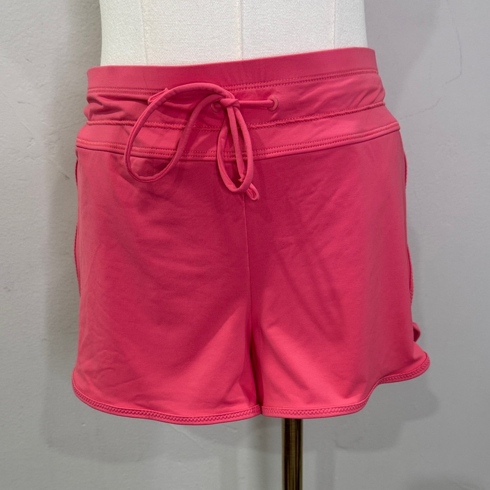 Athleta Coral Pink Drawstring Performance Shorts - Size Small